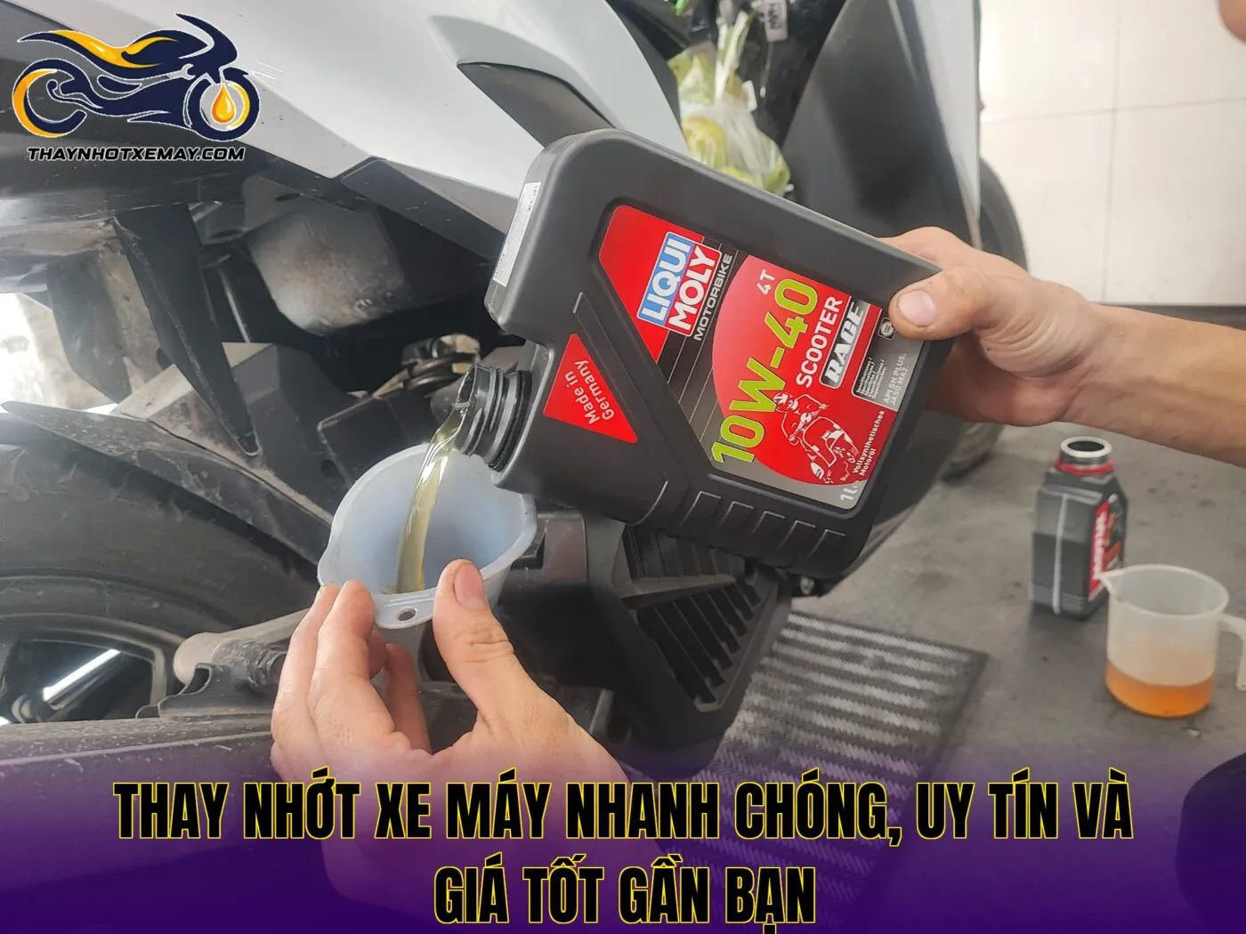 Thay nhớt xe máy nhanh chóng, uy tín và giá tốt gần bạn